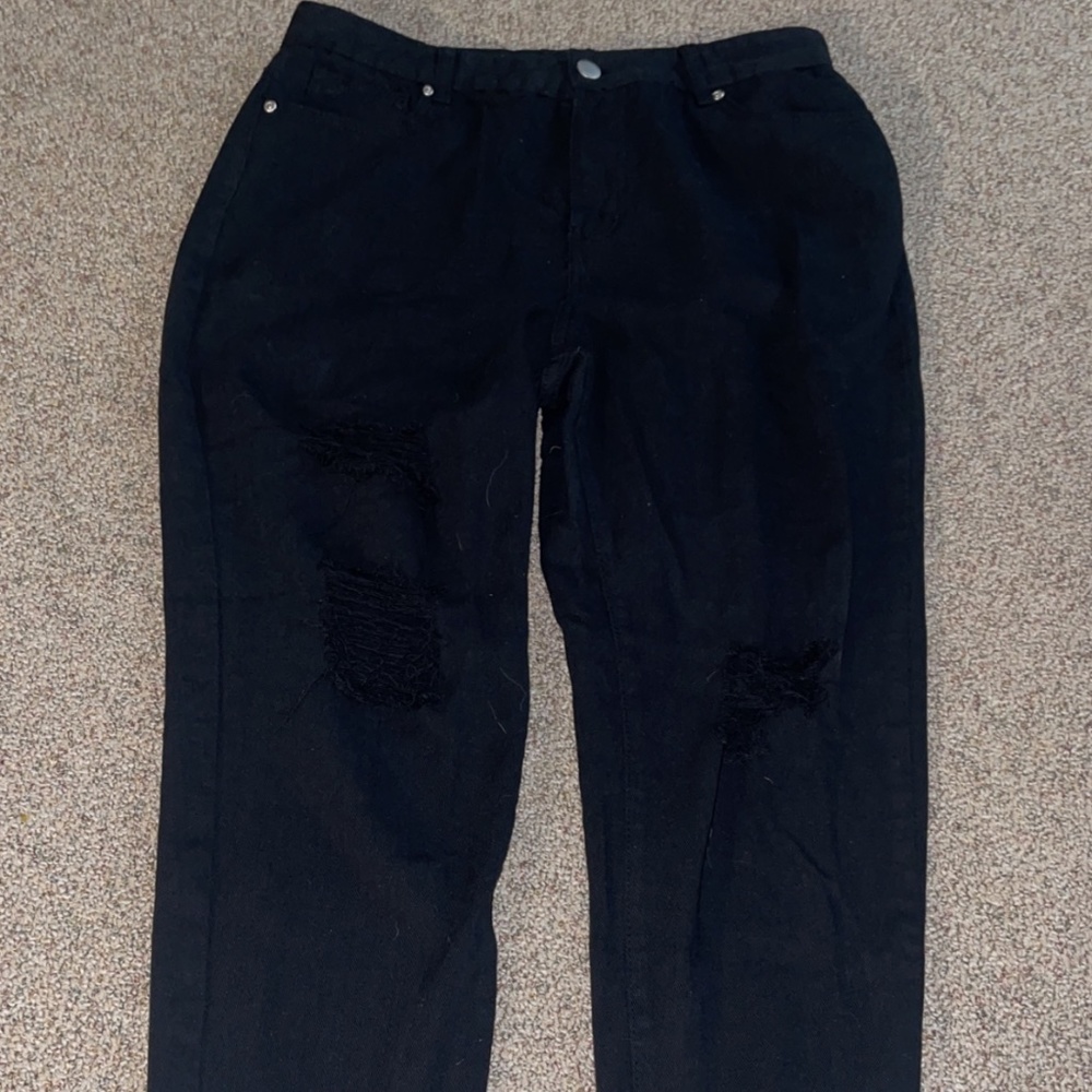 Boohoo black boyfriend jeans